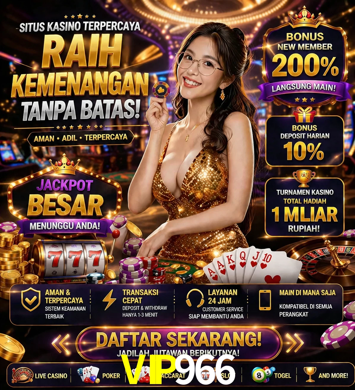 Roleta e blackjack VIP966